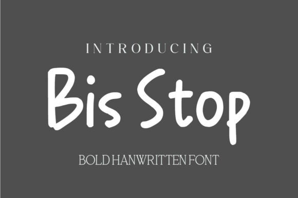 Bis Stop Handwritten Font for Crafters & Sellers