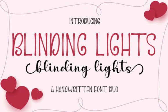 Blinding Lights Duo: A Handwritten Font for Warm, Readable Craft Projects