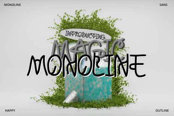 Magic Monoline: A Script Font That Breathes With Your Content