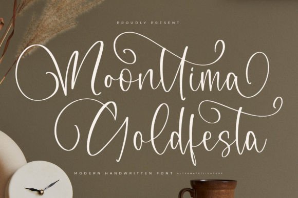Moonttima Goldfesta: A Luxury Script Font That Earns Its Place in Real Campaigns
