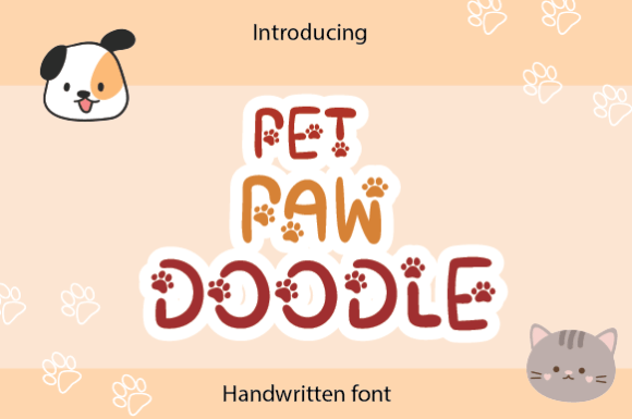 Pet Paw Doodle: A Playful Script Font for Human-Centered Web Design