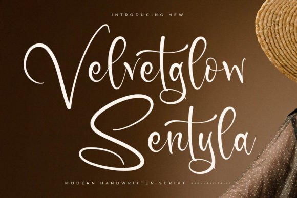 Velvetglow Sentyla: A Luxury Script Font That Feels Like Hand-Drawn Magic