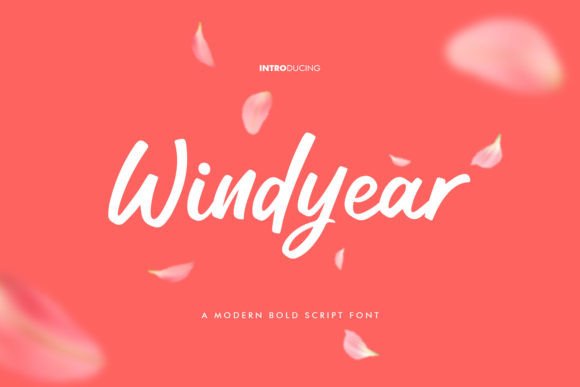 Windyear: A Modern Script Font for Editorial Design